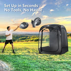 Sports Tent: Flycoop Portable Weather Pop Up Pod 2 Person to Provide Shelter from Wind Rain and Cold Weather Shelter for Outdoor Activities, Sports Events, Camping and Hiking