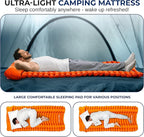 SereneLife Lightweight & Compact Camping Gear – Sleeping Pads & Bags with Built-in Pillows for Outdoor Comfort, Waterproof & Tear-Resistant Design, Perfect for Hiking, Backpacking, Couples & Solo Use
