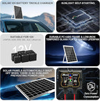 SOLPERK Solar Panel Kit 10W 12V, Waterproof Solar Battery Trickle Charger Maintainer + Smart MPPT Controller + Adjustable Mount Bracket for Boat Car RV Motorcycle Marine Automotive