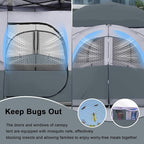 KAMPKEEPER Canopy Side Tent,4-6 Person Camping Cube Tent for 10x10 Pop Up Canopies,Easy Up Gazebo with Window,Compatible with 10' Wide Canopy Tents