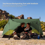 Naturehike Mongar Base 2-3 Person Camping Tent, Lightweight Waterproof Backpacking Tent with Footprint