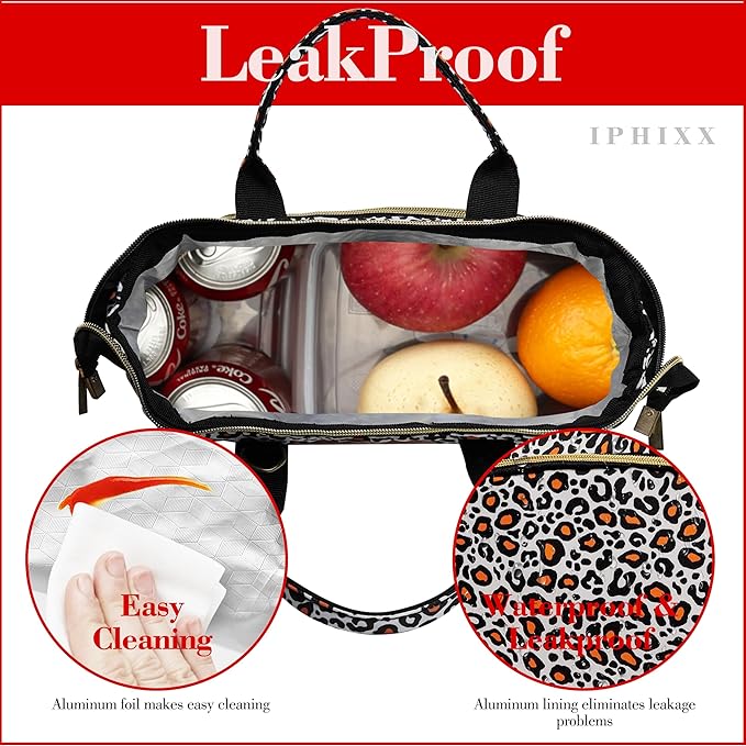 Lunch Bags for Women, Lunch Box for Women Insulated Lunch Bag, Leakproof Lunch Tote Bags for Work with Adjustable Strap Reusable Cooler Tote Bag for Picnic,Camping, 8 Ice Packs
