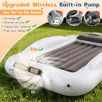 Inflatable Toddler Travel Bed - Toddler Blow Up Bed with Built in Pump - Kids Air Mattress Set with Safety Sides - Portable Ideal for Vacation Camping and Sleepover (60 Inches)