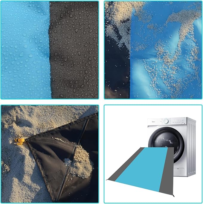 Waterproof Camping Tarp Lightweight Multifunctional Tent Footprint for Camping, Hiking Backpacking, Compact Tent Tarp Ground Sheet Mat for Ground or Under Tent（55.1" x 78.7" | Black）