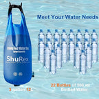 3-Gal Gravity-Fed Water Bag with 2 Outlet Pipes for Sawyer Water Filtration System Survival Water Filter Straw, Compatible with LifeStraw and Other Water Filter Straw, BPA-Free (12L/3Gal)