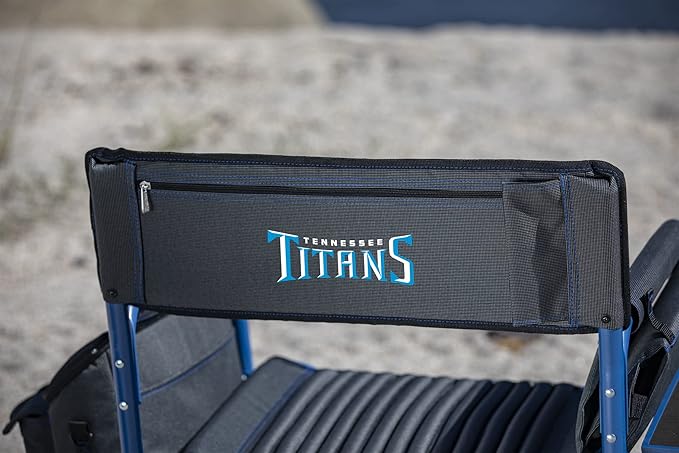 Picnic TIME NFL Unisex-Adult NFL Fusion Camping Chair with Side Table and Soft Cooler, Beach Chair for Adults, Lawn Chair
