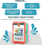 Healthy Packers Ice Pack for Lunch Box - Freezer Packs - Original Cool Pack (Set of 5) | Slim & Long-Lasting Ice Packs for Your Lunch or Cooler Bag (Combo)