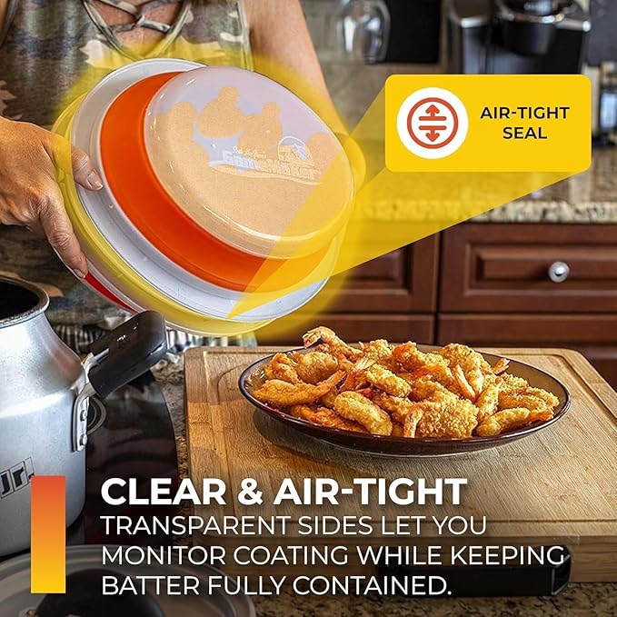 CanCooker Batter Bowl XL: Collapsible, Mess-Free, Dishwasher and Microwave Safe, Chemical-Free in Vibrant Orange - 2 Pack