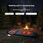USB Heated Sleeping Bag Pad, Heated Sleeping Bag Liner with 5 Heating Zones 3 Temperature Levels for Cold Weather Camping Backpacking Hiking