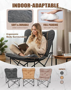 KingCamp Butterfly Chair Oversized XL Camping Chairs for Adults Padded Folding Comfy Camp Chairs 300lbs Heavy Duty with High Back for Bedroom Living Room Dorm Rooms Outdoor Patio Lawn