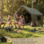 Soulchen Large Hammock Hot Tents with Stove Jack, Portable Winter Wall Tent for Camping, Waterproof & Windproof 4 Season Cabin for 2-3 Person Family Hiking Fishing Hunting Outdoor(No Pole)
