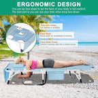 LILYPELLE 3in1 Sun Tanning Chair with Mattress, Heavy Duty Lounger Chairs with Face Arm Hole, Removable Pillow, Outside Chaise Lounge Chair for Sunbathing, Patio, Poolside, Lawn, Beach