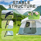 Tents 4/6/8/12 Person, Easy Setup Waterproof Camping Tent with Rainfly, Portable Double Layer Large Family Tent for Camping Backyard Outdoor &Hiking