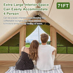 Inflatable Camping Tent,2/4/6/8 Person Glamping Inflatable Tents with Awning, Quick Setup Blow Up Tents with Pump, Waterproof Oxford Inflatable House for Camping, Air Glamping Hot Tents for Adult