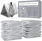 Swiss Safe Emergency Mylar Thermal Blankets + Bonus Space Blanket - Compact & Insulated for Cold Weather - Designed for NASA, Outdoor Camping, Survival, First Aid Car Kit - Silver, 25 Pack