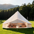 YOLENY Bell Tent, Yurt Tent 4/6/8/10 Person 4 Season Waterproof Glamping Tents w/Stove Jack for Family Camping Outdoor Party, Glamping Tents for Camping - 10/13.1/16.4FT