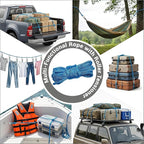 6 Pack Rope with Roller Tensioner for Easy and Secure Tying,2026 New Heavy Duty Retractable Buckle Rope with Accessory Cord for Camping Boating Home Storage Outdoor Use