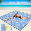 Beach Blanket Waterproof Sandproof Beach Mat 79" X 83"/10'x9'for 2-8 Adults Quick Drying Outdoor Picnic Mat Beach Accessories for Travel, Camping, Hiking