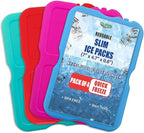 GURIN Reusable Ice Packs for Lunch Box/Coolers, Bag, or Backpack Coolers - Cold Up to 8-12 Hours Long Lasting for Camping Picnic, Outdoor Activities, Food Delivery