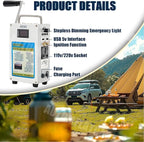 Hand Crank Generator 27000mah, Emergency Power Supply Charger Camping, 160W Outdoor Small Power Station, for Camping Outdoor Mobile Phone Computer Charging,110V