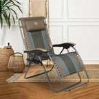 Timber Ridge Oversized Zero Gravity Chair, Padded Reclining Lounge Chair with Adjustable Headrest & Cup Holder, Heavy Duty Support 350 lbs, Foldable for Camping, Lawn, Outdoor & Indoor