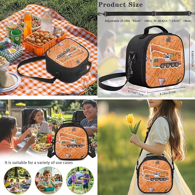 Boys Backpack and Lunch Box Set Crane Elementary School Backpack for Boys Back to School Supplies Back Pack Purse Knapsack for Daycare