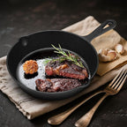 WANGYUANJI Cast Iron Skillet Set - 3-Piece (6/8/10 Inch) Uncoated Raw Iron Frying Pans - Traditional Heavy Duty Cookware for Oven, Grill, Campfire - Requires Seasoning for Natural Non-Stick