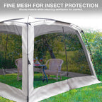 12' X 12' Screen Tent for Camping Canopy Easy Set Up Camper Screen House Room Porch Screened Gazebo 8-10 Person Screenhouse Bug Mesh Shade Tent UPF 50+ Screen Sun Shelter for Outdoor Patios