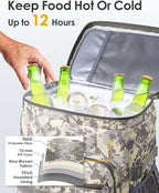 TACTICISM Tactical Cooler Backpack Insulated Leak-Proof - 24L Heavy Duty Lunch Backpack for Men Women Adults, Soft Ice Chest Backpack as Gift Work Hiking Camping Fishing Accessories