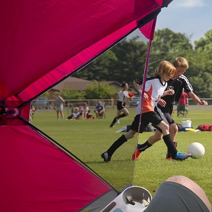 CoverU Sports Tent Pod For 3-4 People - RAIN or Sun Protection – NEW Large Pop Up Climate Canopy Shelter – Soccer, Football, Softball & Other Sporting Events and Parades - Patented and Patents Pending