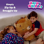 Happy Nappers: Pillow & Sleepy Sack: Large - Tiger Tobi - 66 x 30, 2-in-1: Plush Animal Opens Into Sleeping Bag, Soft Play & Nap Character, Kids 3+