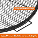 Stanbroil Heavy Duty X-Marks Fire Pit Cooking Grill Grates with Support X Wire - Outdoor Round BBQ Campfire Grill Grid - Camping Cookware, 36-Inch