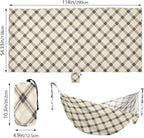 White Buffalo Plaid Check Camping Hammocks Portable Folding Hammock for Camping & Hiking Essential
