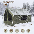 Soulchen Large Hammock Hot Tents with Stove Jack, Portable Winter Wall Tent for Camping, Waterproof & Windproof 4 Season Cabin for 2-3 Person Family Hiking Fishing Hunting Outdoor(No Pole)