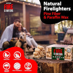 300 pcs Fire Starter - Natural Fire Starters for Campfires, Fire Pit, Pizza Oven, Fireplace, Smoker, BBQ, Pellet Stove & Wood - Fire Starters for Grill, Charcoal Starter