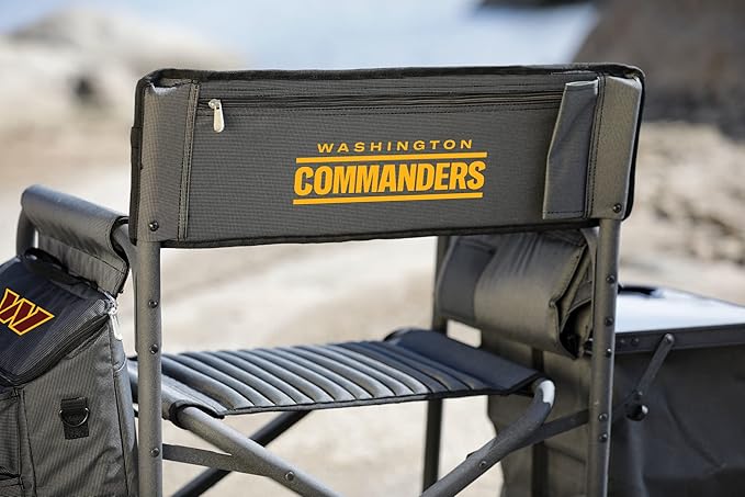 Picnic TIME NFL Unisex-Adult NFL Fusion Camping Chair with Side Table and Soft Cooler, Beach Chair for Adults, Lawn Chair