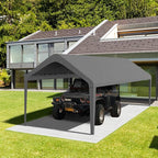 10x20 Carport Replacement Canopy Cover for Tent Top Garage Shelter Cover with Ball Bungees, 800D Oxford Replacement Cover Waterproof & UV Protection, Not Included Frame (Dark Gary)