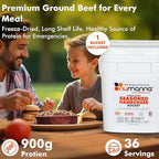 Numanna Survival Kit 850 Servings Includes 1 Family Pack with Meat, 1 Diced Chicken, 1 Ground Beef, 2 Defender Nutritive Packs with Meat & 6 Hormone-Free Milk Powder Pouches for Camping, Daily Use