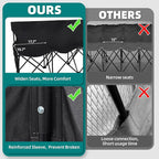 1MORE Soccer Bench - Portable Folding Team Bench, 4 Seats Foldable Sideline Benches, Soccer Chair with Bag & Backrest, Adult Team Chair for Football Camp Sport Events Outdoor Seating.Black