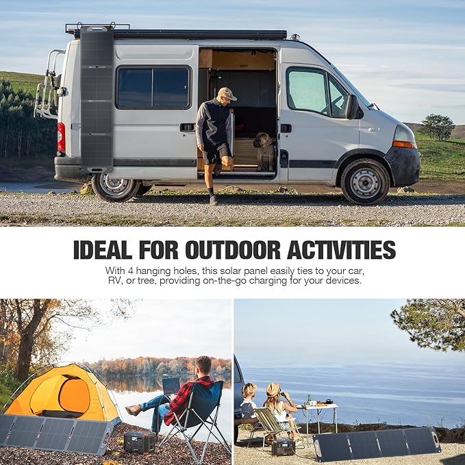 GRECELL Power Station 300W and 120W Portable Solar Panel, 230Wh LiFePO4 (LFP) Batter, Ultra Light 5.7lbs Foldable Solar Panel for Camping, RV, Outdoor Use