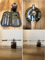 CAMPINGMOON Camping Grill Torch Dual Fuel Head Flame Adjustable for Charcoal Starter with Storage Case MT-3955/I-1010 (Isobutane)