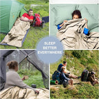 Sleeping Bag Liner,Long Staple Cotton, Adult Sleep Sack & Travel Sheets,Travel Sleep Sack for Backpacking, Hotels & Hostels Lightweight Travel Sheet Camping Sheets,Has Full Length Zipper