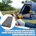 Camping Mattress,Built-in Foot Pump Waterproof Outdoor Gear | Backpacking Sleeping Pad,for Backpacking Tent Hiking Traveling Beach