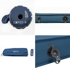 Exped DeepSleep Mat Duo Long Wide Plus - Self Inflating Firm Car Sleeping Mat, 3” Foam Pad, Pump Included