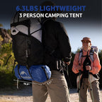 Naturehike Bleik 2-3 Person Camping Tent, Waterproof Double Layer Lightweight Backpacking Tents for Camping