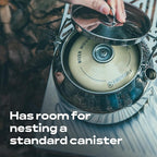 Fire-Maple Antarcti Portable 1.2 Liter Lightweight Stainless Steel Camping Kettle | Durable and Portable Camp Tea Pot | Ideal for Bushcraft and Outdoor Campfire Use