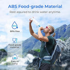 Waterdrop Water Filter Straw, Camping Water Filtration System, Water Purifier Survival Outdoor Drinking Water Purifier for Travel, Backpacking and Emergency Preparedness, 0.1 Micron (Blue), Pack of 4