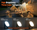 4000LM Camping Light Rechargeable, 3 Lighting Modes, 30W Portable Tent Light with Magnet, IP65 Waterproof Hanging Light for Camping, Hiking, Emergency, Hurricane, Power Outages (Black)