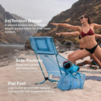 Helinox Beach Chair (re), Packable Outdoor Furniture, Summer Vacation Seat, Lightweight, Foldable Comfort, Flat Feet Prevent Sinking in Sand, Sustainable Materials Weighing 3.75 lbs(1.7 kg), Black