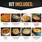 Ready Hour 3-Month Emergency Food Supply (846 Servings), 3-Month Kit, Food Storage Meal Entrées, Real Non-Perishable Meals, 25-Year Shelf Life Food, Portable Flood-Safe Container